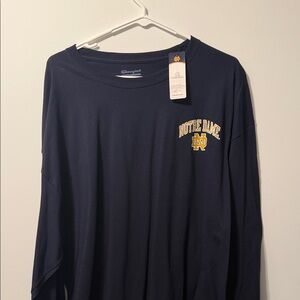 Champion Navy Notre Dame Long Sleeve Shirt